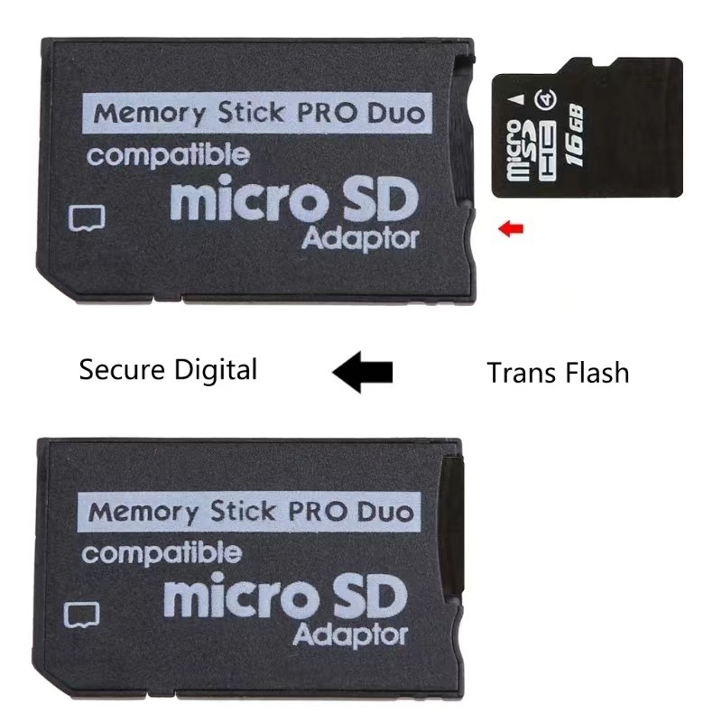 อะแดปเตอร์แปลงการ์ดหน่วยความจํา Micro SD สําหรับ Sony Memory Stick Pro Duo To TF Card PSP