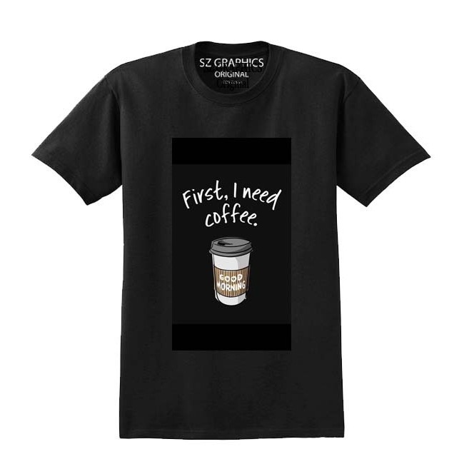 (A301) เสื้อยืด มีฮู้ด พิมพ์ลายกราฟิก sz แฟชั่น สําหรับผู้ชาย เสื้อยืดแขนสั้น พิมพ์ลาย BARISTA สีกาแฟ สําหรับผู้ชาย