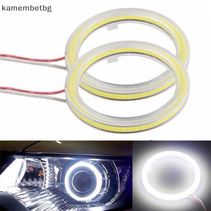 Kamembetbg ไฟตัดหมอก Led COB DRL สําหรับรถจักรยานยนต์ รถยนต์ แหวนไฟตัดหมอก Led COB DRL แฟชั่น สําหรับรถจักรยานยนต์ รถยนต์ รถมอเตอร์ไซด์
