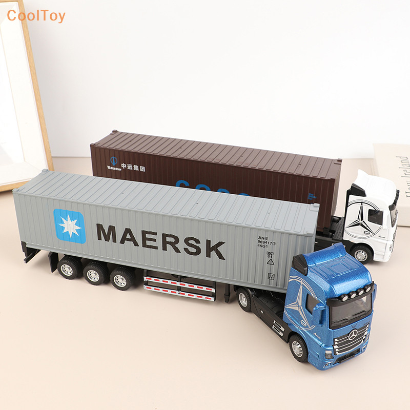 Cooltoy โมเดลรถบรรทุก 1:36 แบบดึงถอยหลัง พร้อมไฟวิศวกรรม ของเล่นสําหรับเด็ก
