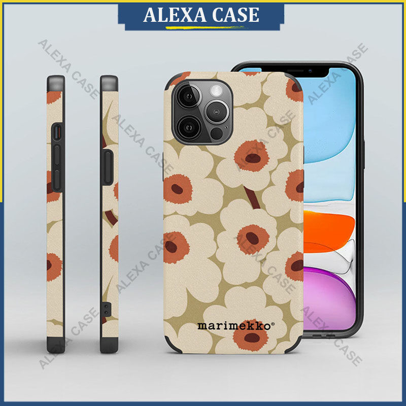 เคสโทรศัพท์ Marimekko สําหรับ iPhone 16 Pro Max / iPhone 15 Pro Max / iPhone 14 Pro Max / iPhone 12 Pro Max / XS Max / iPhone 8 Plus / iPhone SE Lambskin เคสป้องกัน XO69KZ
