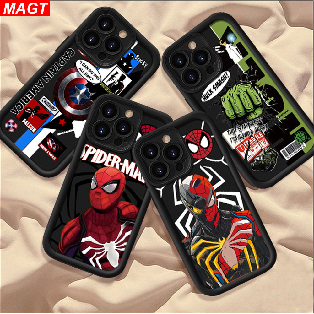 Samsung A55 5G A54 A05S A05 A15 A14 A24 A13 A52 A04S A03S A04E A03 A10 A10S A11 A12 A20 A30 A20S M11 M12 A13 5G A02S Marvel Superhero Illustrated เคสโทรศัพท ์ นุ ่ ม MAGT ราคา ถูกที่สุด ดีลบีเคเค แกลเลอรีภาพที่ 4