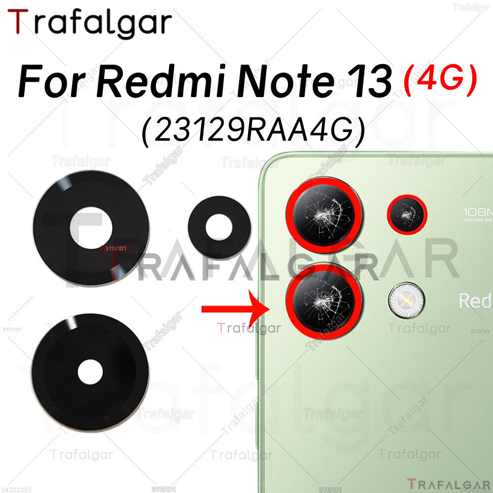 ด ้ านหลังกล ้ องเลนส ์ แก ้ วสําหรับ Xiaomi Redmi Note 13 4G 23129RAA4G 23129RA5FL 23124RA7EO เปลี 