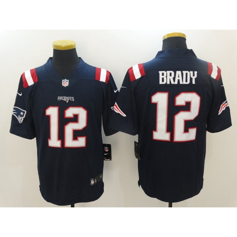 เสื ้ อยืด Man NFL New England Patriots Tom Brady Blue Limited American Football Jersey