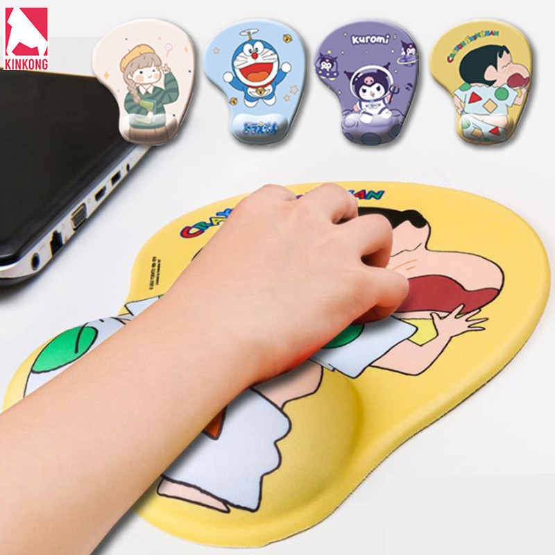 Kinkong แผ่นรองเมาส์ พร้อมซิลิโคนรองข้อมือ mouse pad ที่รองข้อมือ หมอนรองมือ แผ่นรองเมาส์ แผ่นรองข้อมือ