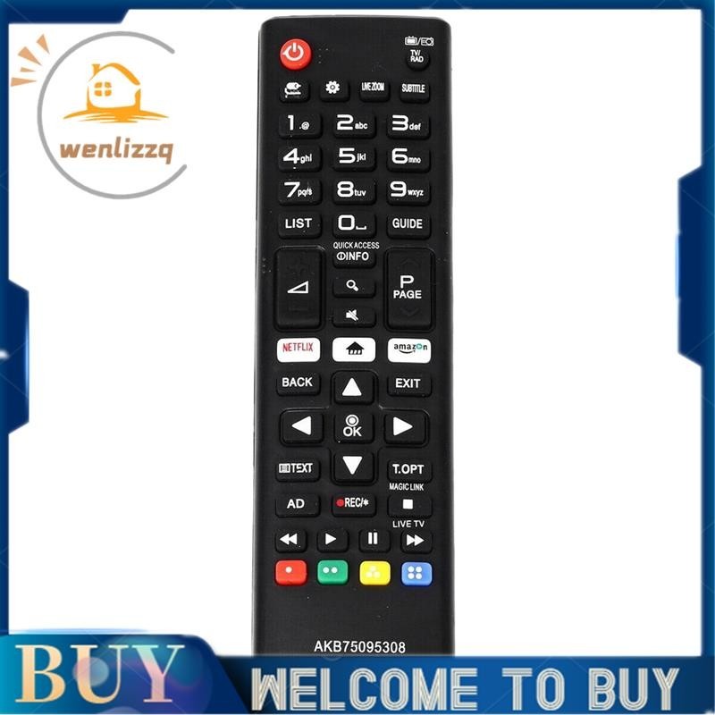 【Wenlizzq 】AKB75095308 Smart TV รีโมทคอนโทรลภาษาอังกฤษสําหรับ LG HD Smart TV ใหม ่