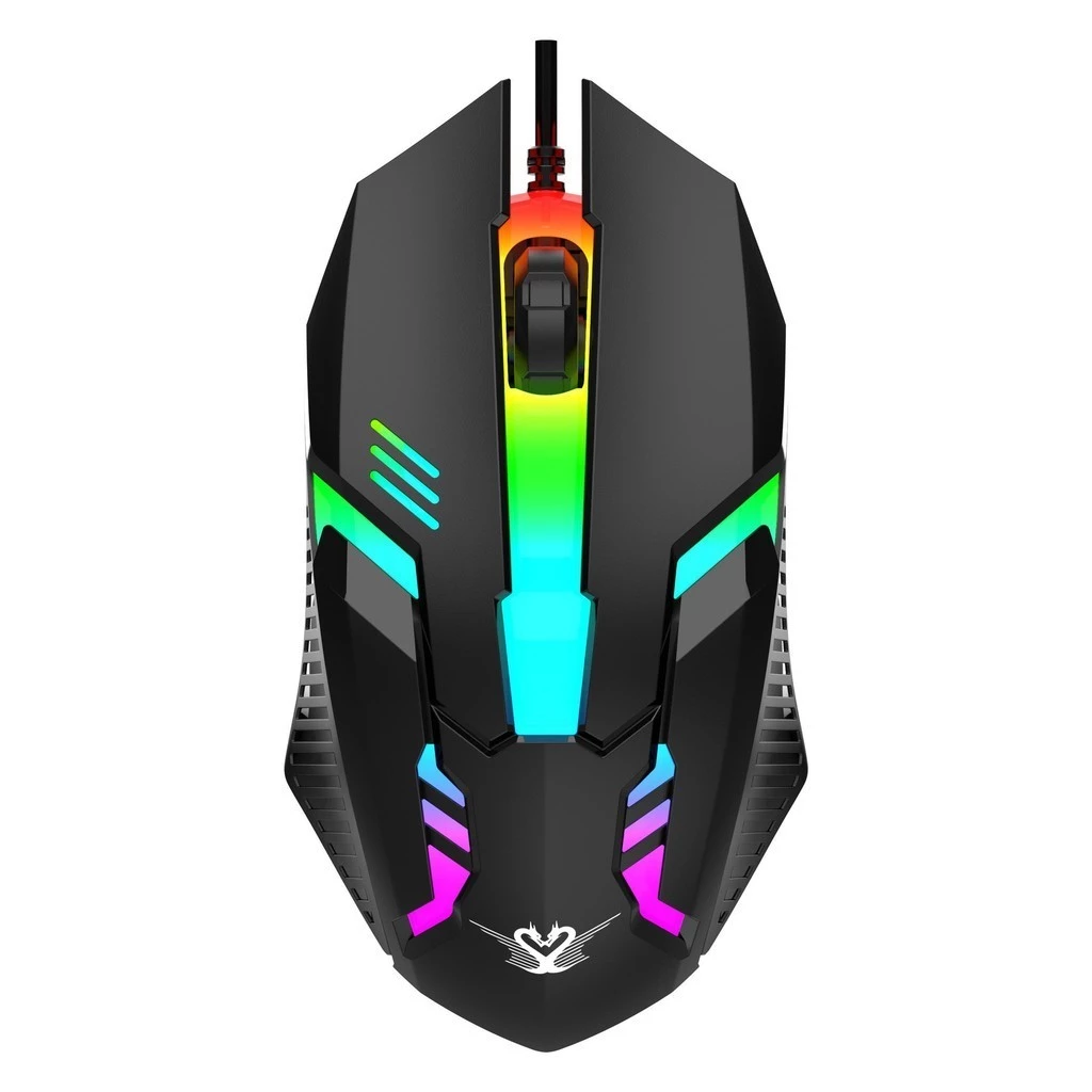เม้าส์คอมพิวเตอร์โน๊ตบุ๊ค มีสายUSB RGB สำหรับทำงานเล่นเกมส์