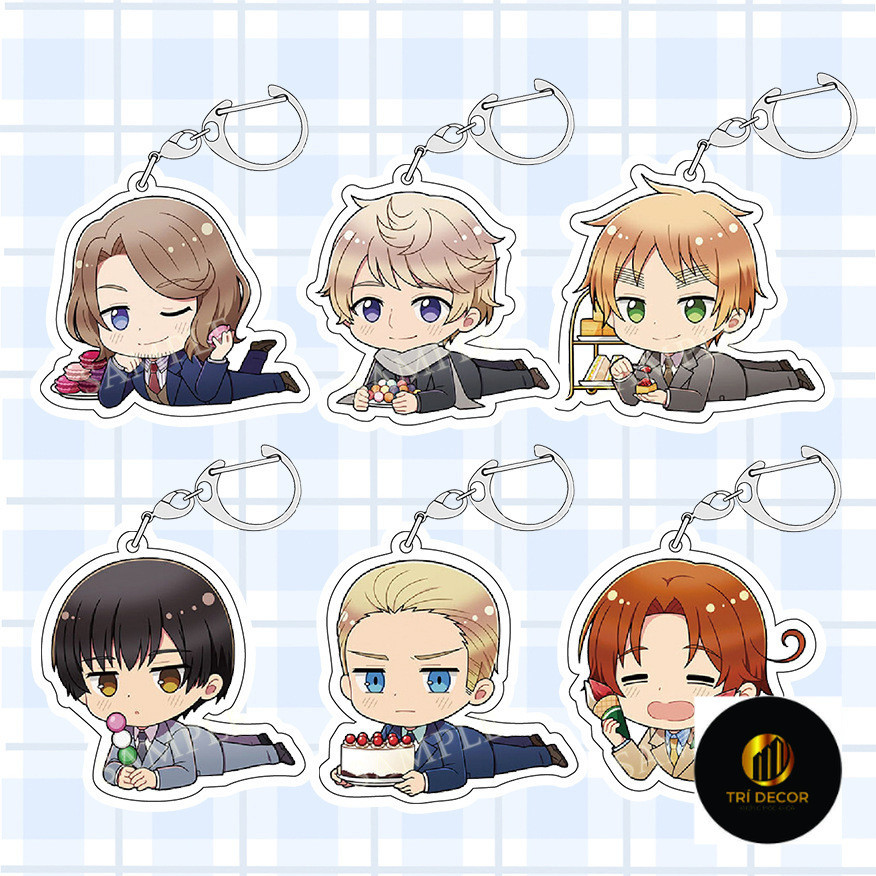 การ์ตูน Hetalia Axis Block อุปกรณ์ต่อพ่วงพวงกุญแจอะคริลิคนักเรียนชีววิทยาจี้ของขวัญตกแต่ง