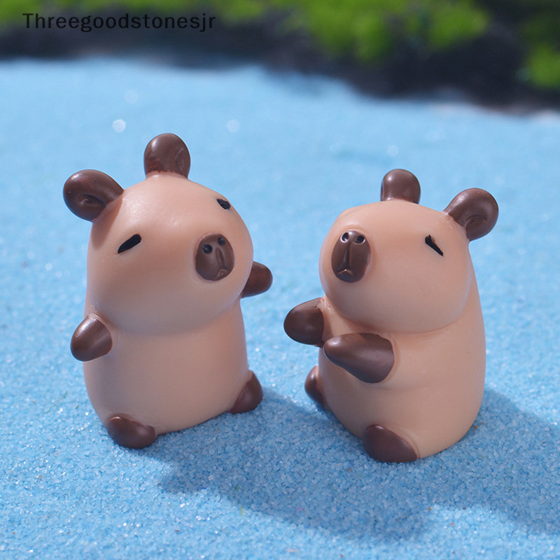 Tgst Capybara จําลองสัตว ์ Mini Capybara Action Figures Figurine ตกแต ่ งบ ้ านเด ็ กของขวัญ DIY Micro Landscape เครื ่ องประดับ JR