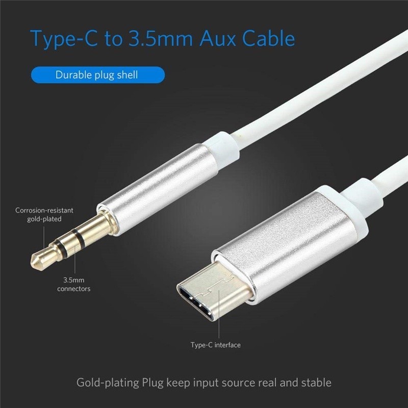 【รับประกัน 1 ปี】สายaux type c/Li สายสัญญานเสืยง อะแดปเตอร์ อะแดปเตอร์เสียงหูฟัง สายเสียบฟังเพลงในรถ