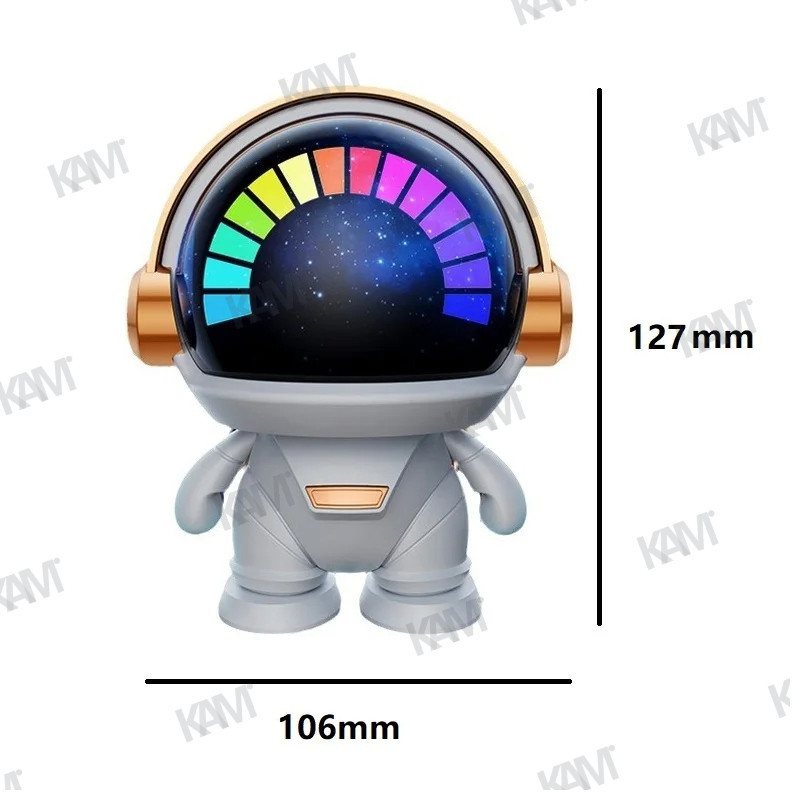Kam ใหม่ LED นักบินอวกาศลําโพงบลูทูธลําโพง Hi-Fi ลําโพงพกพาสเตอริโอ TWS Couplet น่ารักเดสก์ท็อป Space หุ่นยนต์ซับวูฟเฟอร์พร้อมไฟ RBG ลําโพงไร้สายกลางแจ้ง - รูปที่ 7