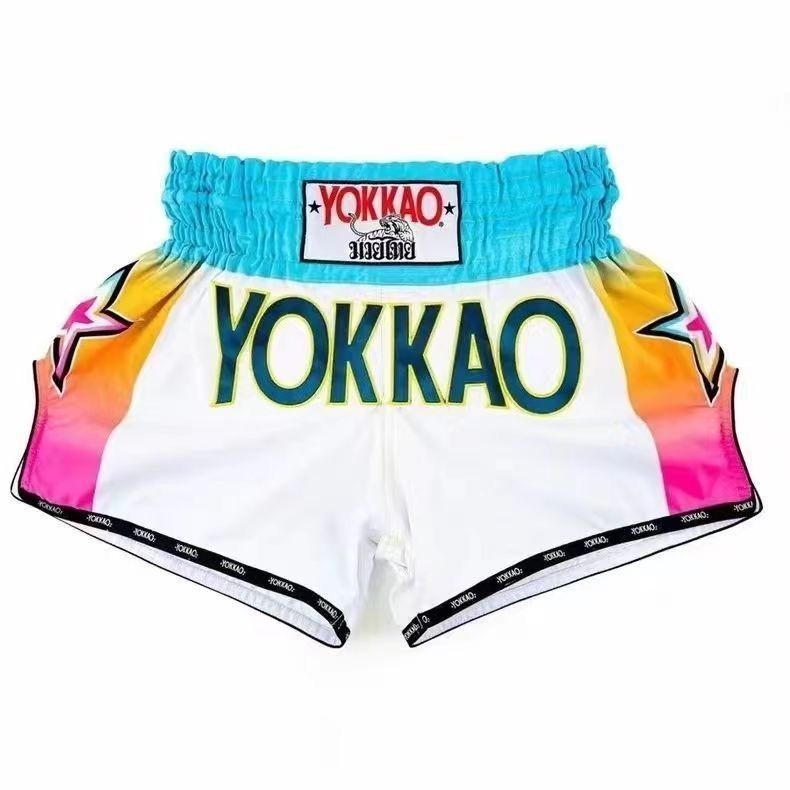 Yokkao Muay Thai Shorts Fighting Beach Pants Training Men Women Sanda Boxing Sportswear Quick-Drying Ready stock ✨0511✨