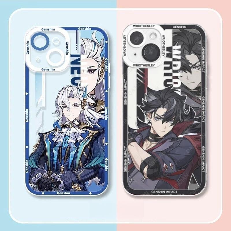 Genshin Impact Neuvillette Wriothesley สําหรับ Samsung Galaxy A71 A55 A51 A30 A20 A05 A05S A24 A14 A15 A33 A73 A35 A12 A32 A03 A23 เกมโปร่งใสเคสโทรศัพท์