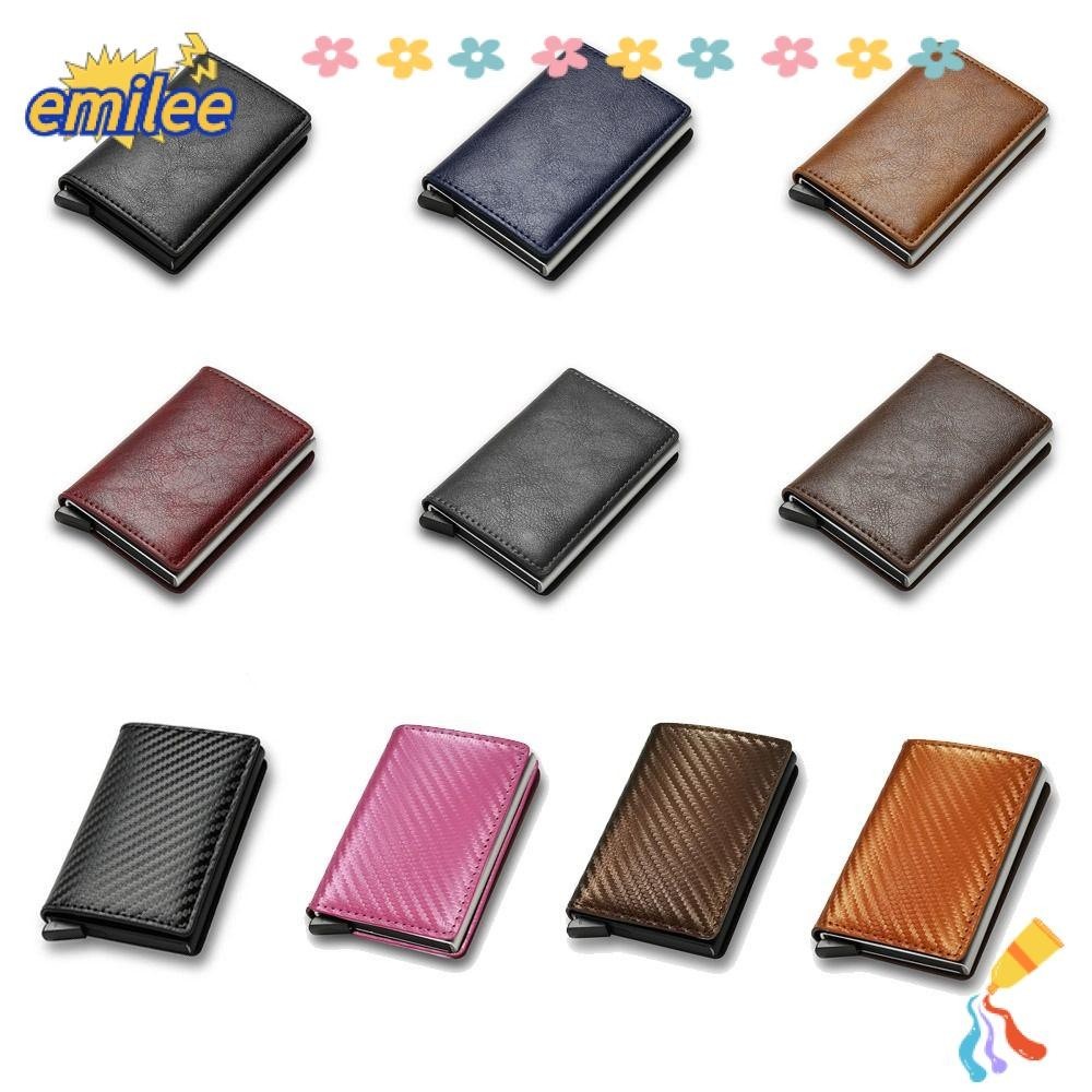 Emilee Rfid Card Holder Leater Bank Card Card Card &amp; ID Holders Mens Wallet Protected Anti Rfid