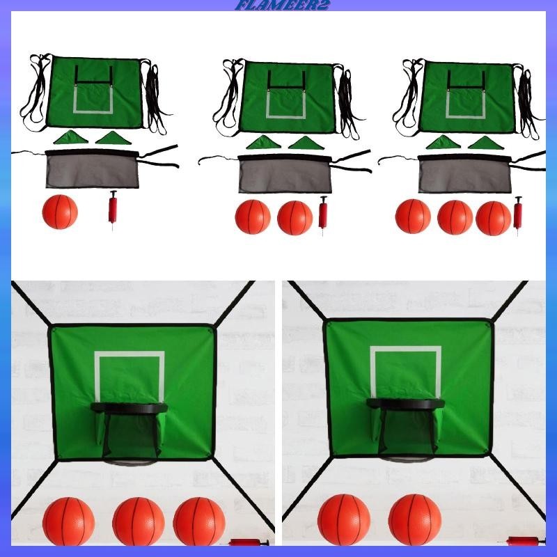 [Flameer2 ] Trampoline Basketball Hoop Universal Trampoline Attachment Accessories สีเขียว