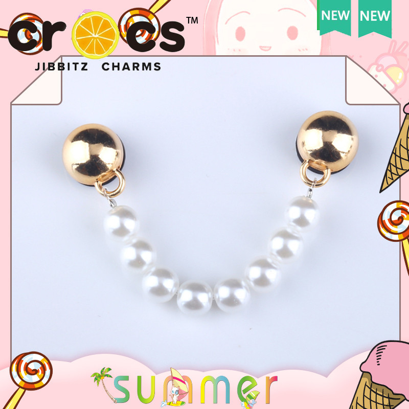 JIBBITZ cross charms ตัวติดรองเท้า DIY อัญมณีโซ่โลหะ ตัวติดรองเท้า cross