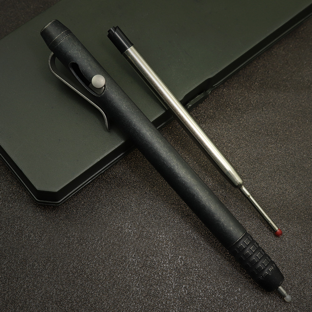 Cnedc ไทเทเนียมอัลลอยด ์ Bolt Push ปากกา Ti2 ลายมือวาดปากกา Schneider G2 เติมปากกาเจล