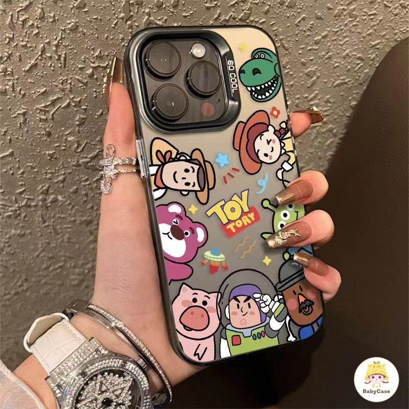 แฟชั่นอะนิเมะของเล่น Story บัซ Lightyear มนุษย์ต่างดาวกรณีเลนส์โล iPhone 11 12 14 15 13 Pro Max 14 6 8 Plus X XS XR MAX
