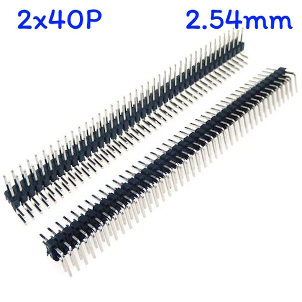2x40 pin 2.54mm 90 degree Row Male (มุมฉาก)