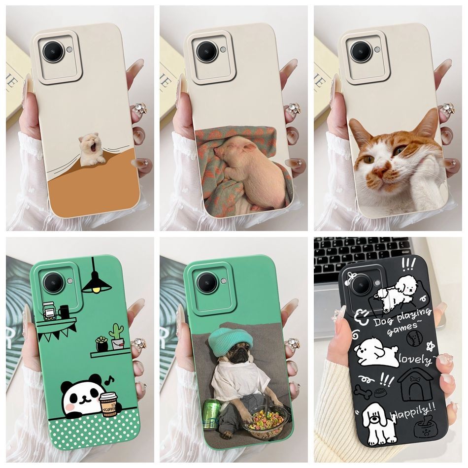 สําหรับrealme C30 C30s 4G RMX3690 RMX3623 กรณีRealmeC30 C 30 30S 2024 น่ารักตลกสไตล์เลนส์ป้องกันกันกระแทกซิลิคอนเคสโทรศัพท์