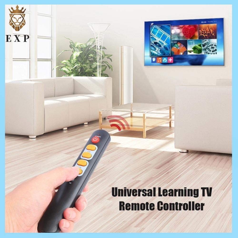 [ ระเบิด1.th ] Universal 6 Key Learning Remote Control ปุ ่ มสีเหลืองขนาดใหญ ่ คัดลอก IR Remote