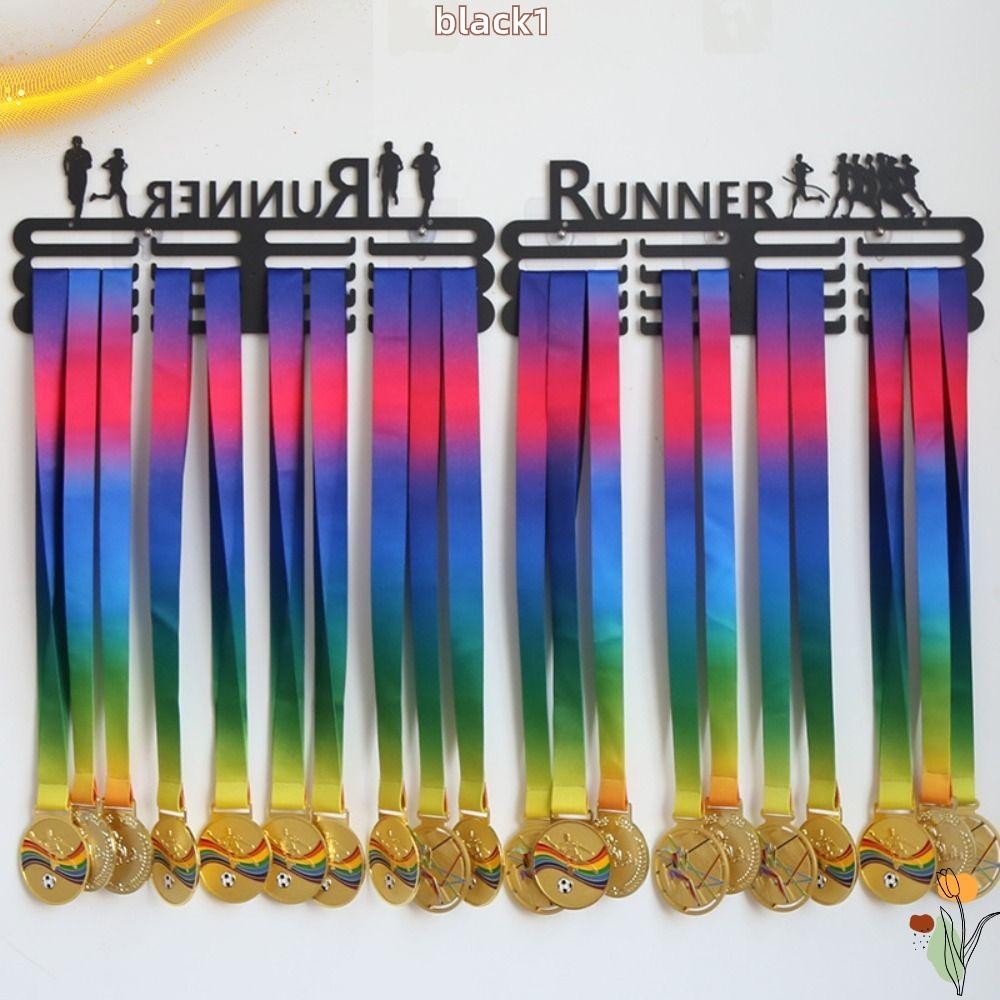 Black1 ส ่ วนบุคคลเหรียญแขวนผู ้ ถือจอแสดงผล Tiered Award Rack