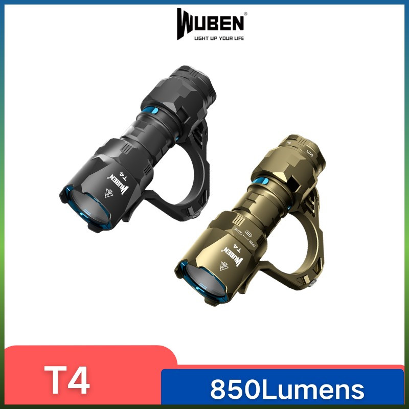 Wuben T4 850Lumens LED ยุทธวิธีไฟฉาย 401M ยาวโยนกระเป ๋ าไฟฉาย Tactical/Duty/Lock 3 โหมด USB ชาร ์ จ