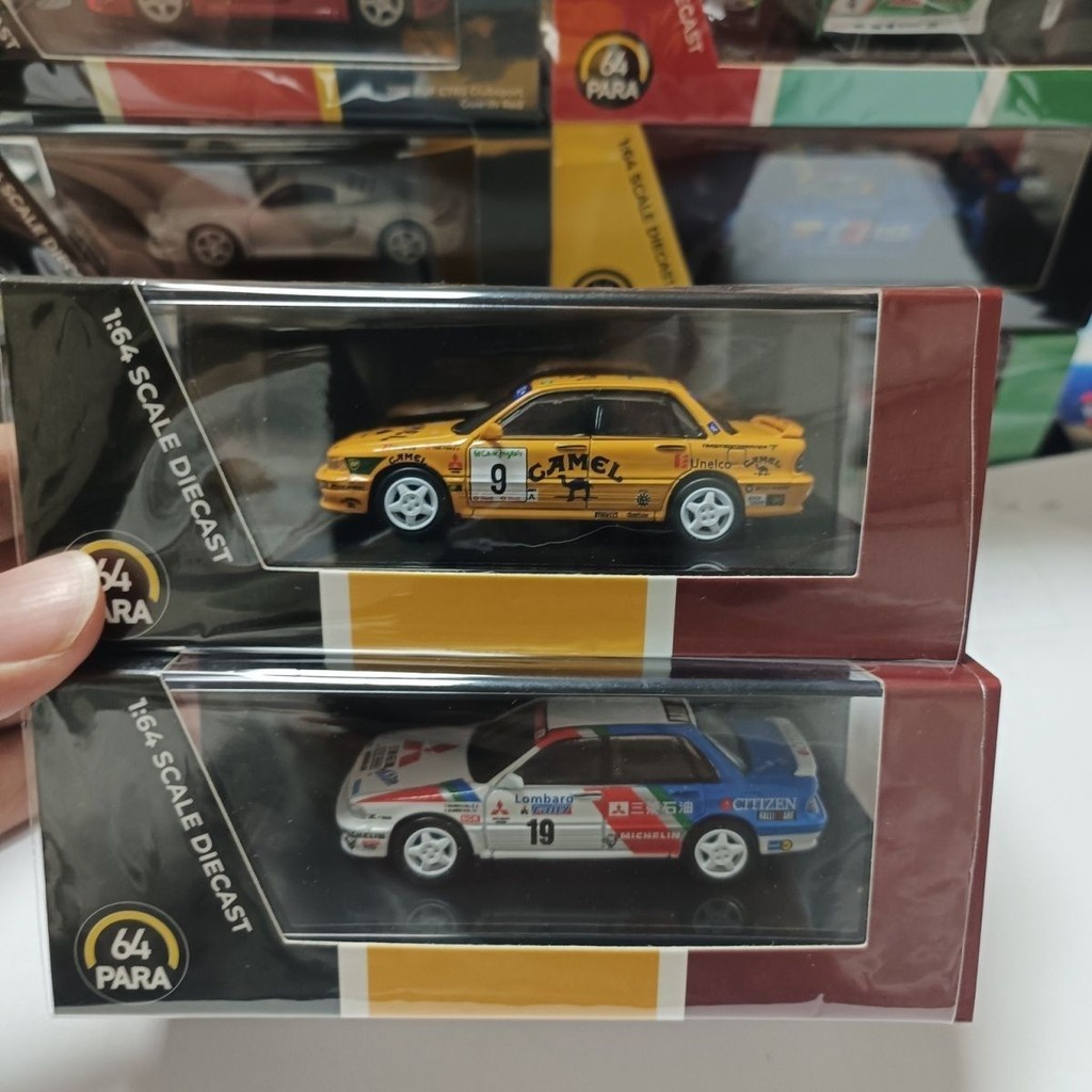 Para64 รถโลหะผสม 1/64 Galant Mitsubishi Galant VR-4 Rally รถตกแต ่ งคลาสสิก