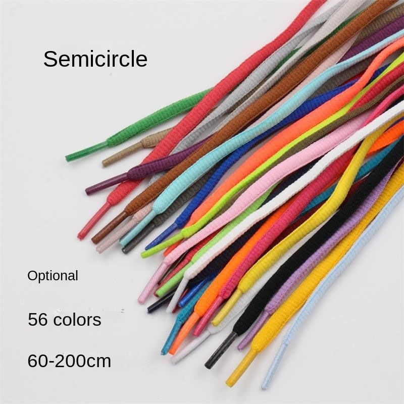 รองเท้าบาสเก็ตบอลครึ่งวงกลมรูปไข่ Laces ผู้ชายผู้หญิงสีดําสีขาวสีแดงสีเทาสีฟ้ากีฬาวิ่ง Laces All-Match สไตล์