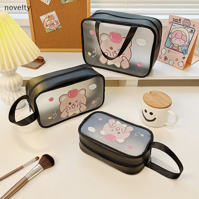 Nly โปร่งใสที่จําเป็นกระเป๋าเครื่องสําอางโปร่งใส Travel Organizer แฟชั่นขนาดเล็กขนาดกลางขนาดใหญ่กระเป๋าแต่งหน้ากระเป๋า N