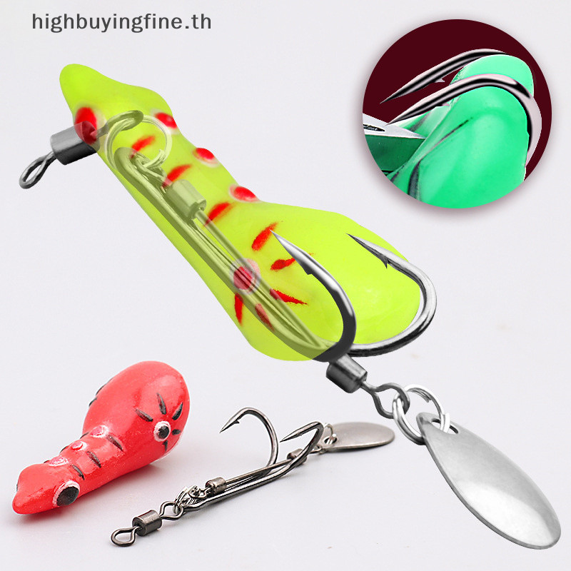 Hfth Thunder กบเหยื่อ Luya เหยื่อ Blackfish กบเหยื่ออ่อนซิลิโคนอุปกรณ์ตกปลาประดิษฐ์ Bionic Swing อุปกรณ์เสริม HOT