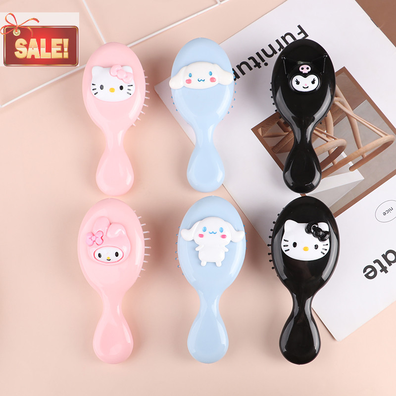 Bl Kawaii การ์ตูนอะนิเมะ Air Cushion หวี Kuromi Cinnamoroll My Melody เบาะหวีสําหรับสาวน่ารักแบบพกพาถุงลมนิรภัยหวีผม A
