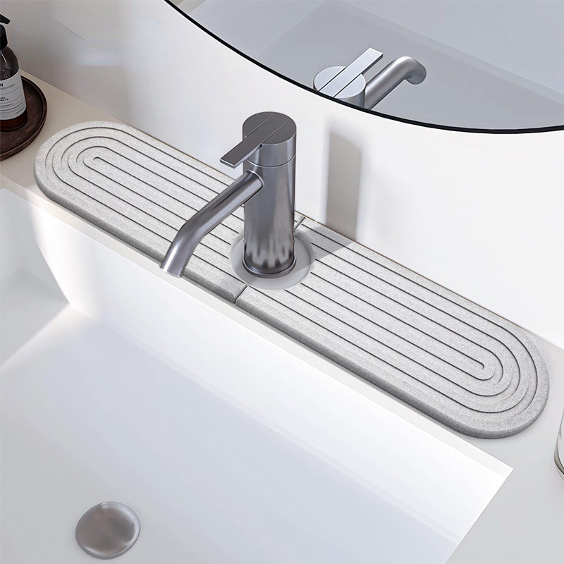 อ ่ างล ้ างจานก ๊ อกน ้ ํา Mat Diatomite แผ ่ นดูดซับ Quick Drying Sink Mats ก ๊ อกน ้ ํา Drying Pad ห ้ องน ้ ํา Countertop Protector Pad