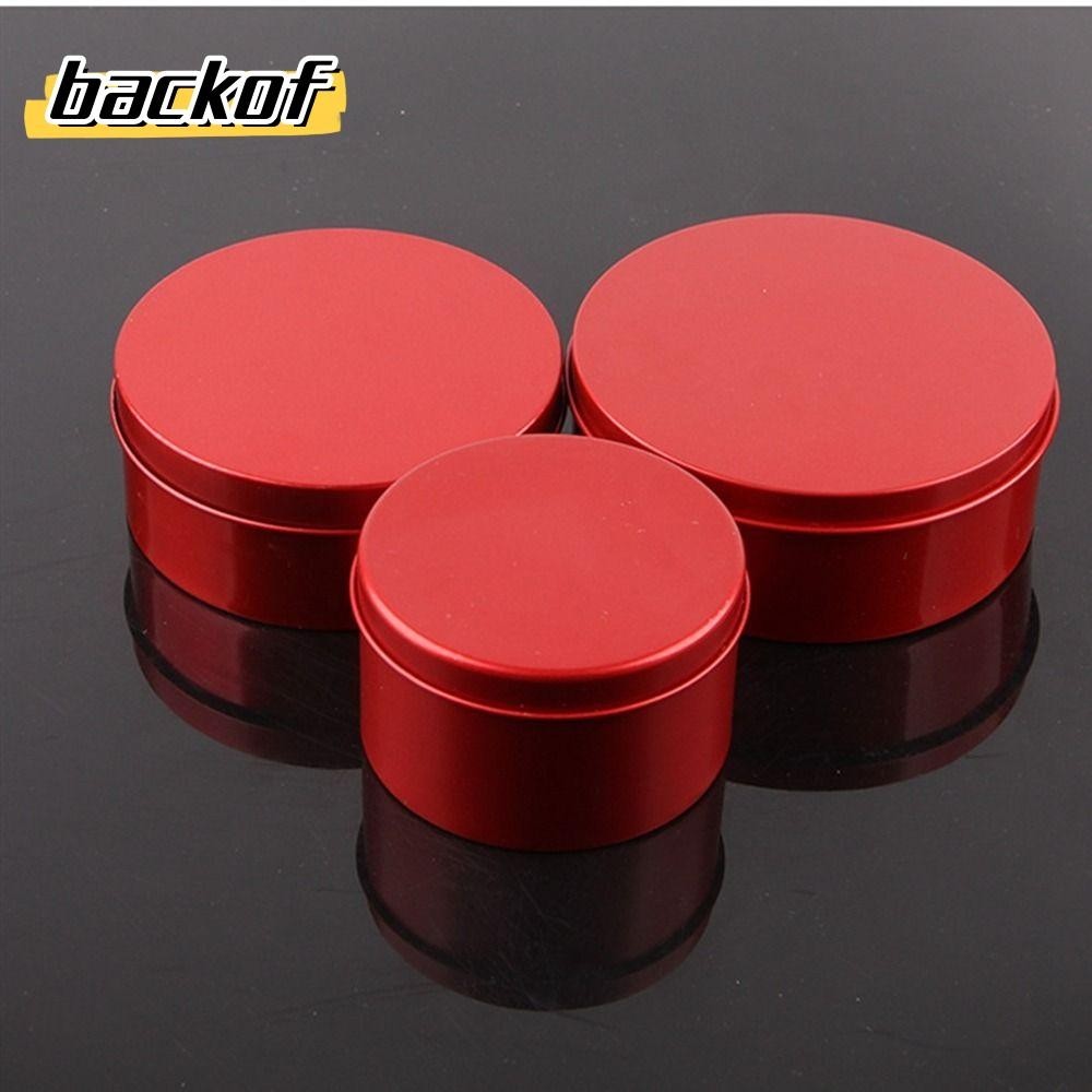 Backof 1/2pcs Square Shape Jar, สีแดง Multistyles อลูมิเนียมดีบุก Jar, แบบพกพาขวดรีฟิลครีมบาล ์ มเล ็ บเทียน