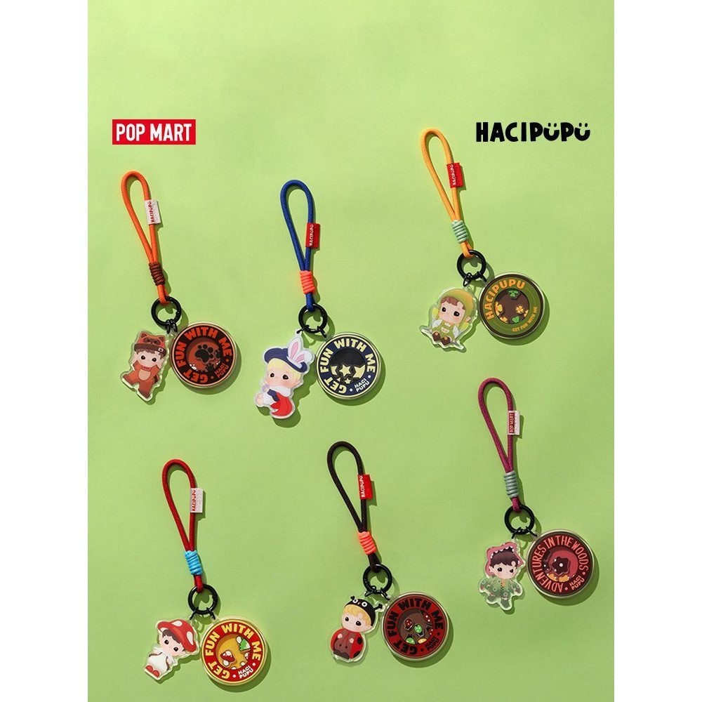 ของแท ้ Pop Mart HACIPUPU Forest Adventure Series-Pendant Mystery Box จี ้ โทรศัพท ์ มือถือ