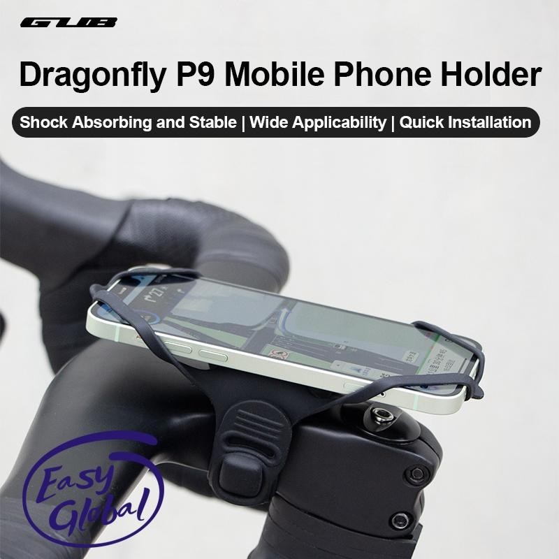 Gub จักรยาน Dragonfly P9 ที ่ วางโทรศัพท ์ มือถือจักรยานเสือหมอบ MTB ซิลิโคนที ่ วางโทรศัพท ์ มือถือรูปปกติแฮนด ์ Universal