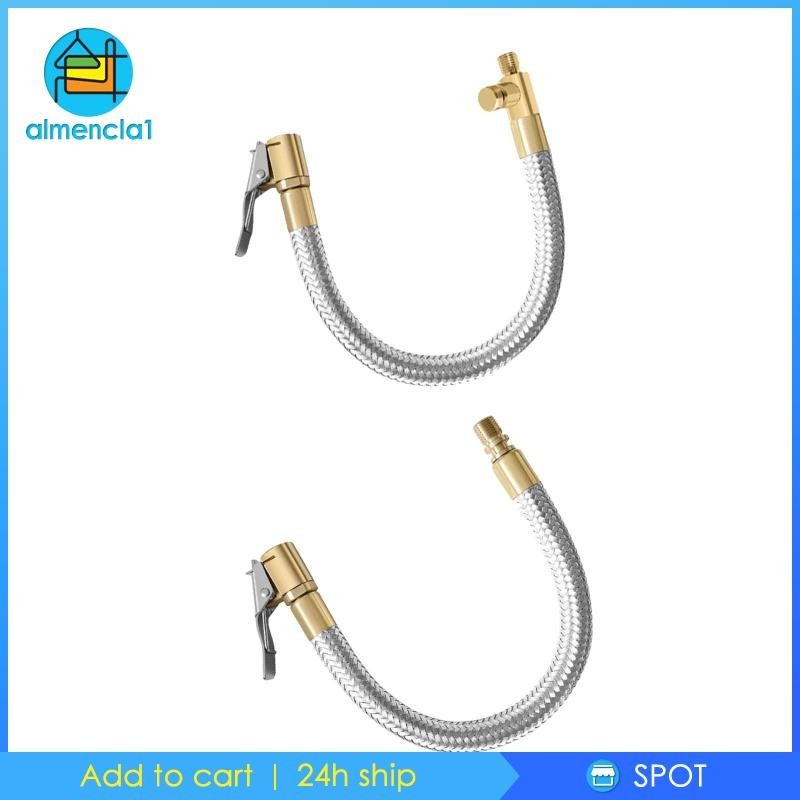 [Almencla1 ] Inflator Extension Hose Compact Size 10cm for Bicycles Truck Motorcycle