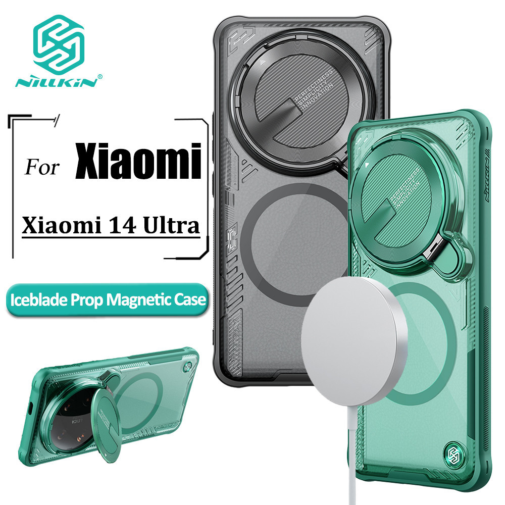 Nillkin Iceblade Prop เคสแม่เหล็กสําหรับเคสโทรศัพท์ Xiaomi 14 Ultra ฝาครอบแบบพลิกเลนส์ป้องกันฝาหลัง (เฉพาะพร้อมฟังก์ชั่นดูดแม่เหล็ก)
