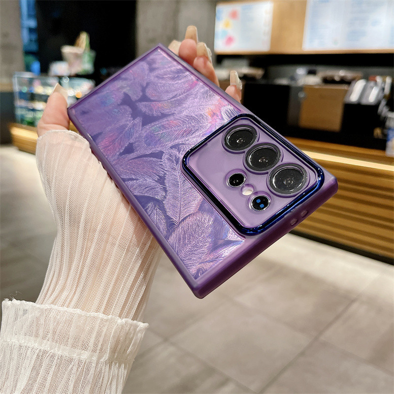 เคสแฟชั่นสำหรับ Xiaomi 14T Pro 13T Pro 13 Lite 12T Pro 12 Lite 11 Lite 11T Pro Civi 2 3 4 Pro เคสนิ่มฟิล์มเลนส์ขนนกเงา