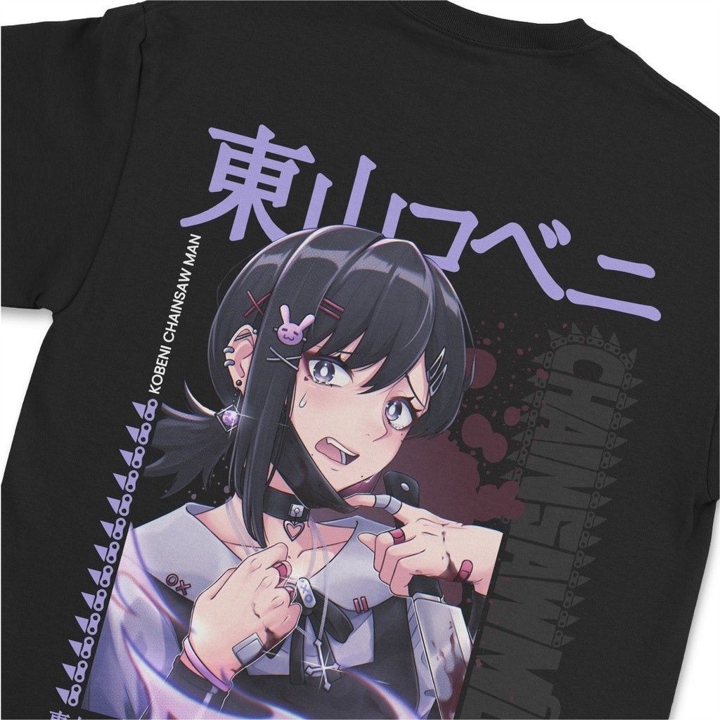 Kobeni Chainsaw Man สําหรับผู้ชาย เสื้อยืดลำลองฤดูร้อน S-5XL