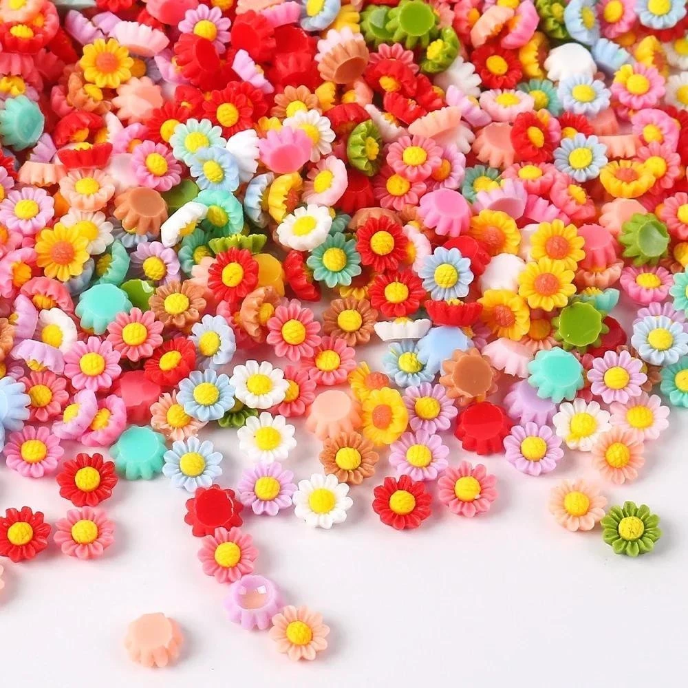 100pcs 3D ผสมเรซิ่นห้ากลีบดอกไม้ Rose เล็บ Charms อุปกรณ์เสริมเล็บ Art Luxury Decoratons อุปกรณ์อะไหล่