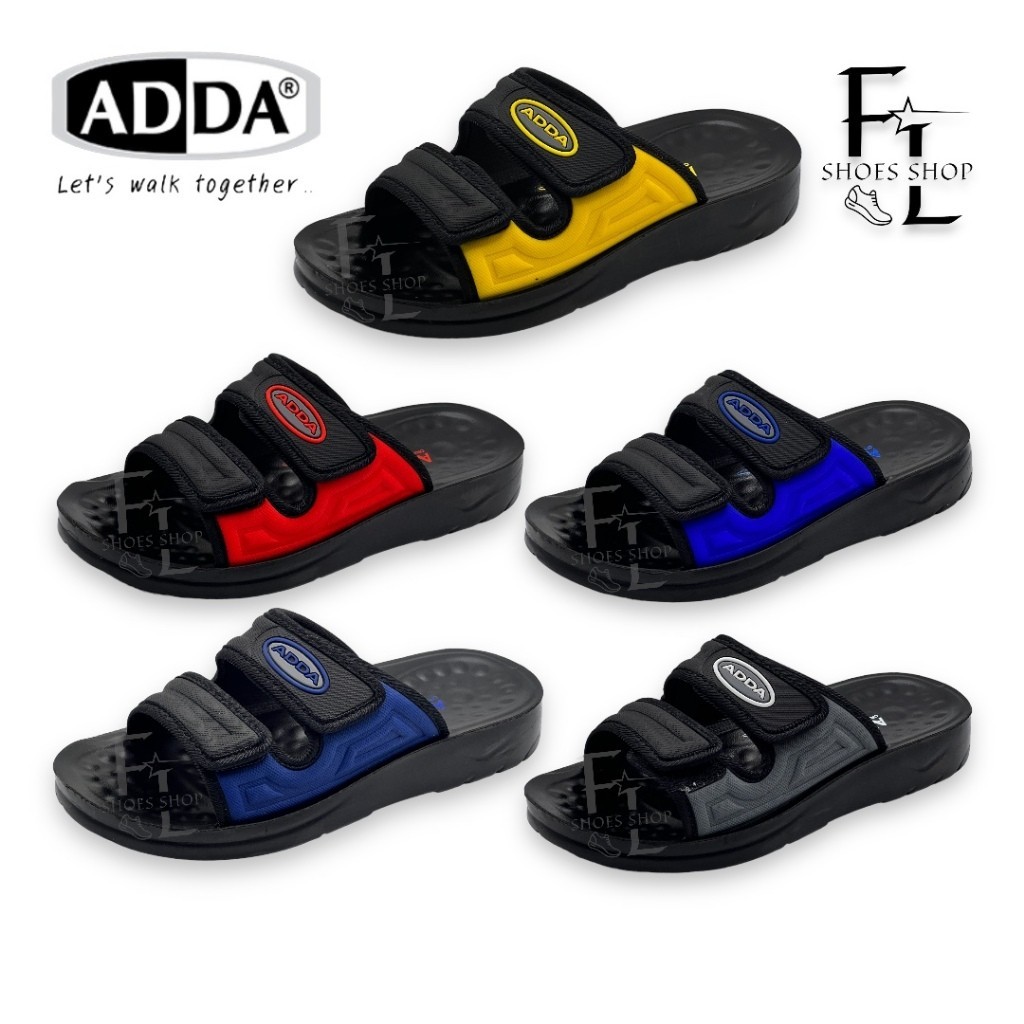 ซื้อ ADDA PU รองเท้าแตะแบบสวม รองเท้าแตะแอดด้า ปรับสายได้ รุ่น 7MA03 (เบอร์ 39-43)