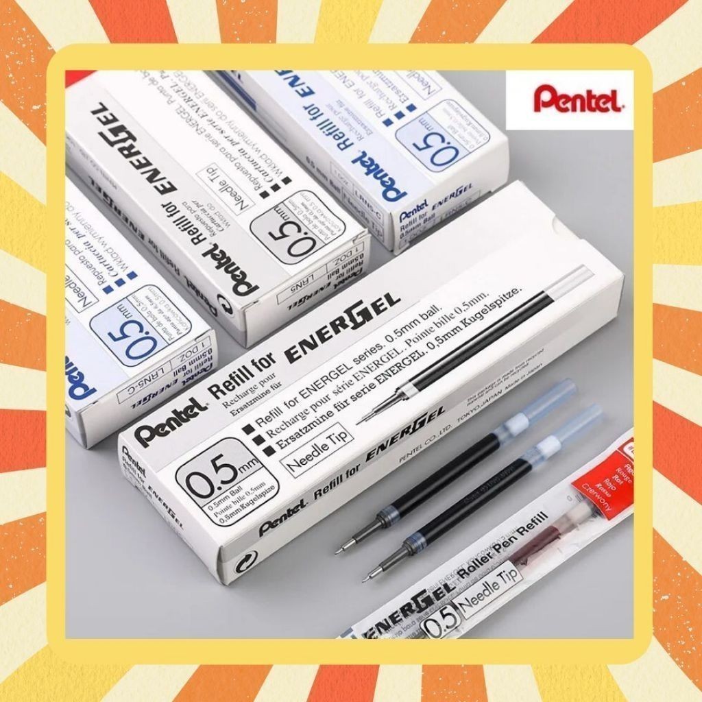 (กล่อง 12 ชิ้น) ไส้ปากกาเพ็นเทล Pentel Energel รุ่น LRN ขนาด 0.4 0.5 0.7 MM มีให้เลือกหลายสี หลายขนาด