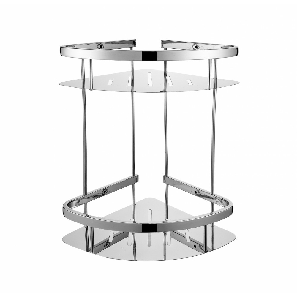 LOCAL789 Iris ชั้นวางของอเนกประสงค์สแตนเลส304เข้ามุม 2 ชั้น รุ่น  PQS-MC-4 ร้านอยู่ในไทย