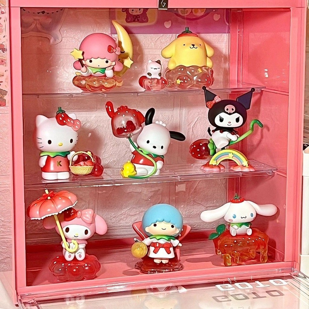 Sanrio Strawberry Paradise Series Kuromi Melody Cinnamon Dog เครื่องประดับรูปน่ารัก Non-แท้ (ไม่มีการ์ด)