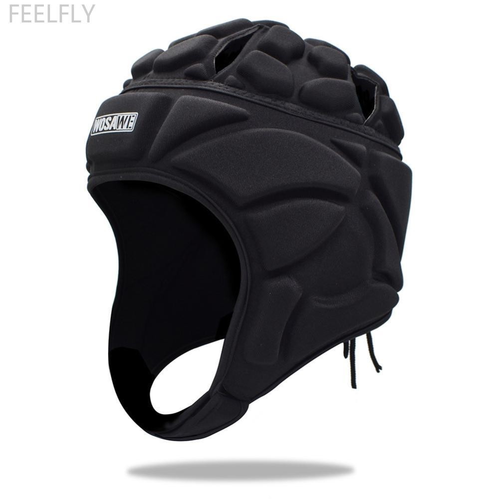 Felfly หมวกกันน็อคสกีดูดซับแรงกระแทก EVA แบบปรับได้, รักบี้ฟุตบอล, หมวกกันน็อคขี่จักรยานผู้รักษาประตู, อุปกรณ์ป้องกันกีฬา 1 ชิ้น E2I6