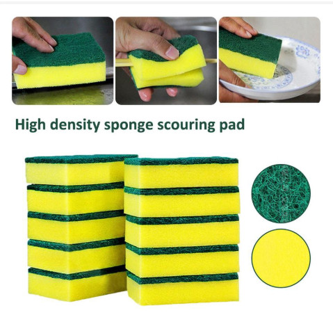 ราคาถูกสุด ๆ ฟองน้ำล้างจาน ฟองน้ำ สําหรับทําความสะอาดล้างจาน ชาม เครื่องครัว ฟองน้ำ