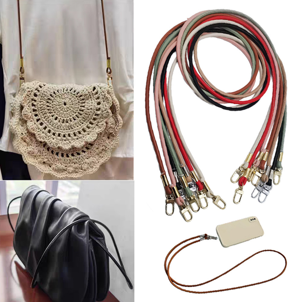 กระเป๋าสะพายข้างเปลี่ยนเข็มขัดหนัง PU 120 ซม. DIY เชือกเส้นเล็กโทรศัพท์มือถือแบบปรับได้
