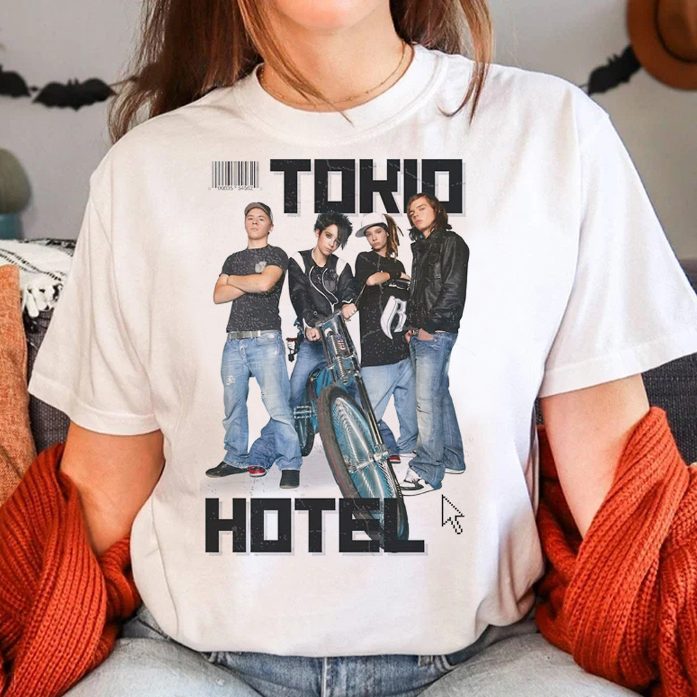 Tokio Hotel เสื ้ อยืดผู ้ หญิงการ ์ ตูนสาวดีไซเนอร ์ y2k เสื ้ อผ ้ าญี ่ ปุ ่ น