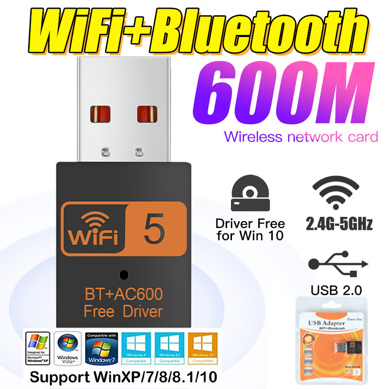 (พร้อมส่ง) 2 in 1 ตัวรับสัญญาณ บลูทูธ + ไวไฟ USB Bluetooth และ Wifi รับได้ทั้งความถี่ Dual Band AC 2.4 GHz และ 5 GHz